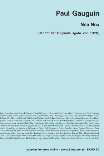 Beispielbild fr Noa Noa: [Reprint der Originalausgabe von 1920] zum Verkauf von medimops