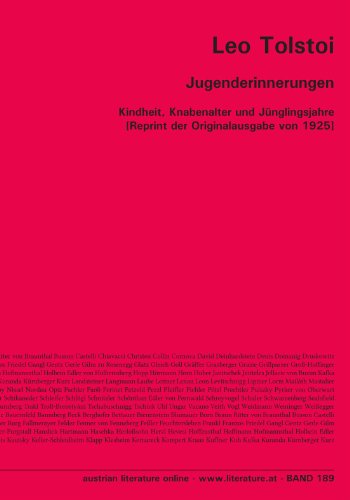 Stock image for Jugenderinnerungen: Kindheit, Knabenalter und Jnglingsjahre [Reprint der Originalausgabe von 1925] for sale by Revaluation Books