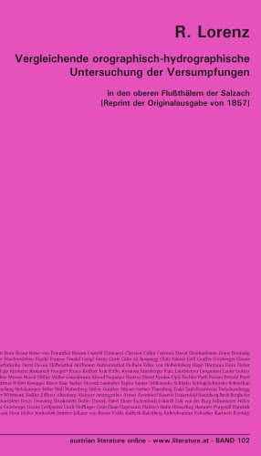 Beispielbild fr Vergleichende orographisch-hydrographische Untersuchung der Versumpfungen: in den oberen Fluthlern der Salzach [Reprint der Originalausgabe von 1857] zum Verkauf von Buchpark