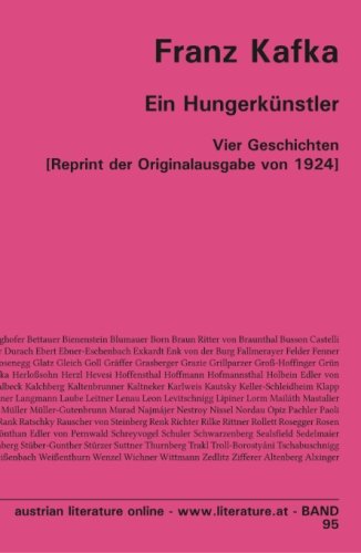 Imagen de archivo de Ein Hungerknstler: Vier Geschichten [Reprint der Originalausgabe von 1924] (German Edition) a la venta por Book Deals