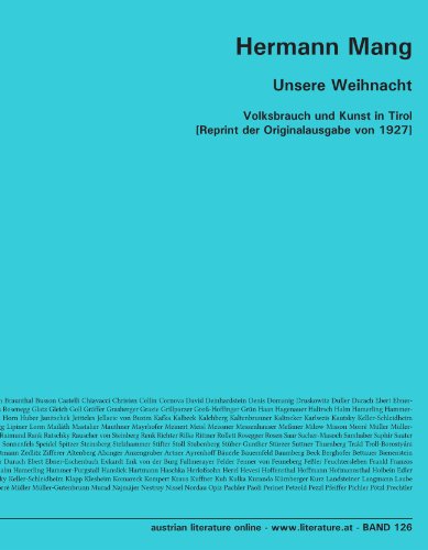 Stock image for Unsere Weihnacht: Volksbrauch und Kunst in Tirol [Reprint der Originalausgabe von 1927] for sale by Revaluation Books