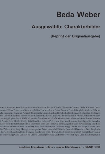 Stock image for Ausgewhlte Charakterbilder: [Reprint der Originalausgabe] for sale by Revaluation Books