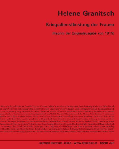 Imagen de archivo de Kriegsdienstleistung der Frauen: [Reprint der Originalausgabe von 1915] (German Edition) a la venta por Big River Books