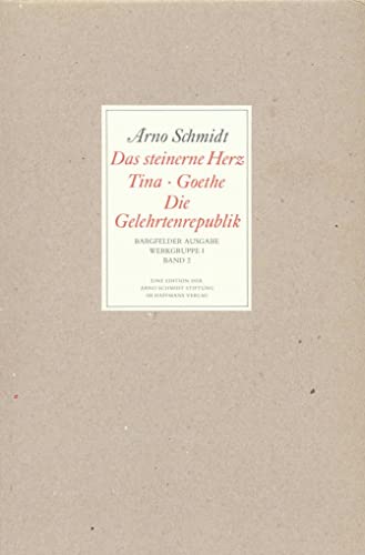 Imagen de archivo de Werke, Bargfelder Ausgabe, Werkgr.1, 4 Bde. Ln, Bd.2, Das steinerne Herz, Tina, Goethe, Die Gelehrtenrepublik a la venta por Versandantiquariat Felix Mcke