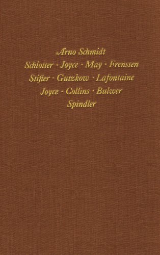 Arno Schmidt. Dialoge 1 [bis] 3. 1.-4. Tausend. [1] Massenbach - Cooper - Brockes - Fouqué - Pape - May - Schnabel - Europa - Wieland - Meyern - Meisterdiebe - Klopstock - Moritz. [2] Joyce - May - Stifter - Krakatau - Herder - Vorspiel - Oppermann - Wezel - Kreisschlösser - Müller - Tieck - Schefer - Dickens - Geschwister Bronte - Joyde. [3] Schlotter - Joyce - May - Frenssen - Stifter - Gutzkow - Lafontaine - Joyce - Collins - Bulwer - Spindler. [= Bargfelder Ausgabe - Werkgruppe II Band 1 bis 3]. - Schmidt, Arno