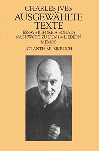 Beispielbild fr Ausgewhlte Texte: Essays before a Sonata zum Verkauf von medimops