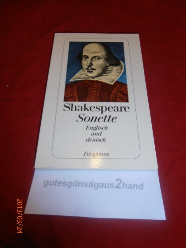 Sonette. Engl./Dt. Ãœbersetzt von Tieck, Regis, u.a., Einleitung von Hanno Helbling. (9783257227024) by Shakespeare, William; Helbling, Hanno