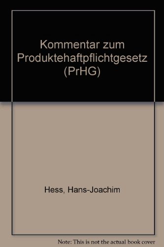 Beispielbild fr Kommentar zum Produktehaftpflichtgesetz (PrHG) zum Verkauf von online-buch-de