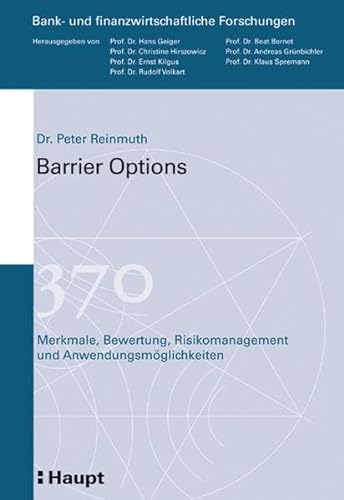 9783258069227: Barrier Options