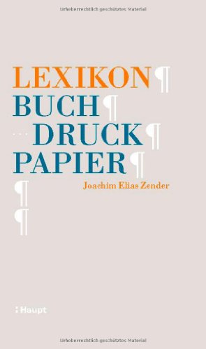 Lexikon Buch, Druck, Papier (ISBN 0851705146)