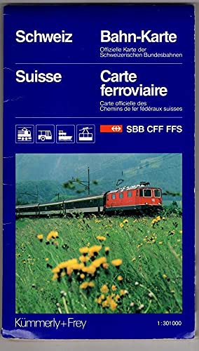 Schweiz Bahn- Karte 1 : 301 000 International road maps - Kümmerly +