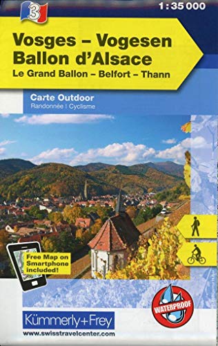 Beispielbild fr K&F Elsass / Vogesen Outdoorkarte 03 Elsass - Ballon d'Alsace 1 : 35 000 zum Verkauf von medimops