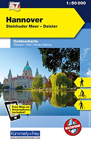 Hannover, Steinhuder Meer, Deister: Nr. 57, Outdoorkarte Deutschland, Mit kostenlosem Download für Smartphone (Kümmerly+Frey Outdoorkarten Deutschland)
