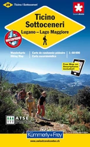 Beispielbild fr Tessin. Sottoceneri. 1 : 60 000. Wanderkarte: Lugano. Lago Maggiore. Sehenswrdigkeiten. Unterkunft und Verpflegung. Autobuslinien mit Haltestellen. Index zum Verkauf von medimops