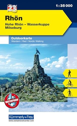 Beispielbild fr Outdoorkarte 23 Rhn 1 : 35.000: Wandern, Rad, Nordic Walking. Hohe Rhn, Wasserkuppe zum Verkauf von medimops