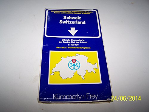 Imagen de archivo de Carte routie`re officielle: [Suisse / pre pare pour] Touring club suisse = Offizielle Strassenkarte : [Schweiz (European Maps) (French Edition) a la venta por HPB Inc.