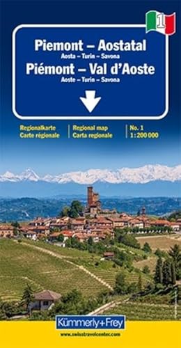 9783259013816: Pimont - Val d'Aoste (avec plans de Aoste, Turin, Savona) - Carte rgionale, routire et touristique - Italie (chelle : 1/200 000)