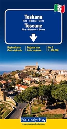 9783259013885: KuF Italien Regionalkarte 08. Toskana 1 : 200 000: Pisa - Florenz - Siena. Sehenswrdigkeiten, Stadtplne, Transitplne, Ortsindex