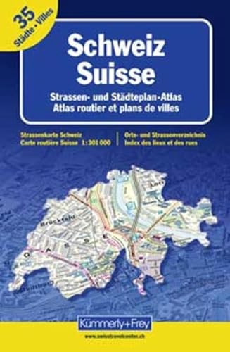 Beispielbild fr Switzerland road atlas +35 city maps k&f zum Verkauf von WorldofBooks