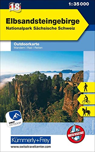 Beispielbild fr Elbsandsteingebirge Nr. 18 Outdoorkarte Deutschland 1:35 000 Free Download mit HKF Outdoor App zum Verkauf von Buchpark