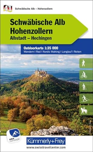 9783259025895: Schwabische Alb - Hohenzollern 41 (2022): Albstadt, Hechingen, water resistant, free Download mit HKF Outdoor App: 995