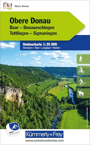 Beispielbild fr Obere Donau Nr. 53 Outdoorkarte Deutschland 1:35 000 Baar, Donaueschingen, Tuttlingen, Sigmaringen, Free Download mit HKF Outdoor App zum Verkauf von Buchpark