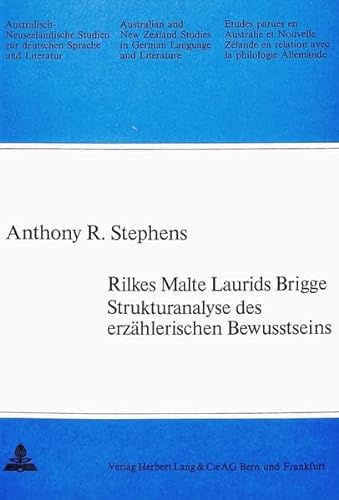 Beispielbild fr Rilkes Malte Laurids Brigge - Strukturanalyse Des Erzaehlerischen Bewusstseins zum Verkauf von Anybook.com