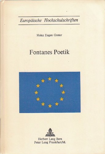 Imagen de archivo de Fontanes Poetik (Europaische Hochschulschriften, Reihe I. Bd./Vol. 85 (German Edition) a la venta por Zubal-Books, Since 1961