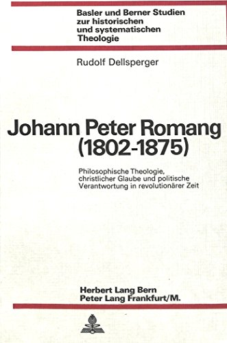Beispielbild fr Johann Peter Romang (1802-1875). zum Verkauf von SKULIMA Wiss. Versandbuchhandlung