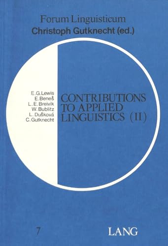 9783261017901: Contributions to Applied Linguistics: v. 2 (Forum Linguisticum)