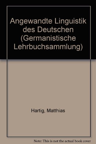 Stock image for Angewandte Linguistik des Deutschen I: Soziolinguistik (Germanistische Lehrbuchsammlung) for sale by medimops