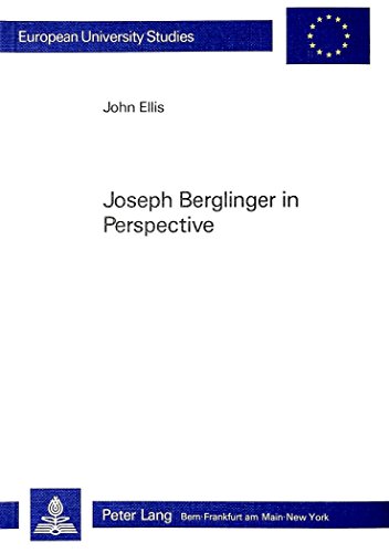 9783261040565: Joseph Berglinger in Perspective: A Contribution to the Understanding of the Problematic Modern Artist in Wackenroder/Tieck's "Herzensergiessungen ... v. 851 (European University Studies)