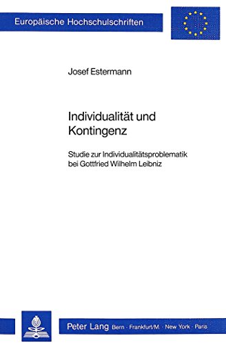 Imagen de archivo de Individualitt und Kontingenz. a la venta por SKULIMA Wiss. Versandbuchhandlung
