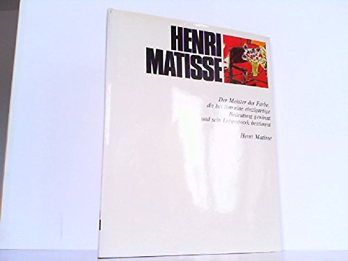 Beispielbild fr Henri Matisse zum Verkauf von Leserstrahl  (Preise inkl. MwSt.)