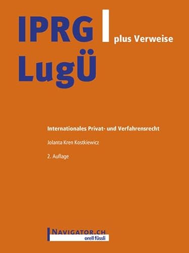 Imagen de archivo de IPRG/Lug plus Verweise: Internationales Privat- und Verfahrensrecht a la venta por suspiratio - online bcherstube