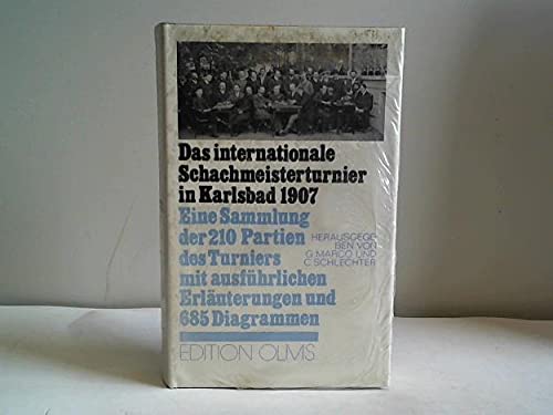 Beispielbild fr Das Internationale Schachmeisterturnier in Karlsbad 1907 zum Verkauf von medimops