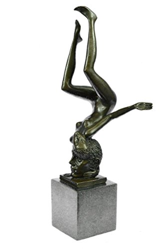 9783293000681: Vintage Original Nick Nude Female Celebrating Life Bronze Sculpture Marble Decor