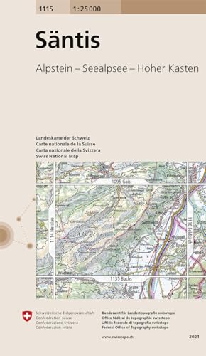 9783302011158: Santis (1115): Alpstein - Seealpsee - Hoher Kasten (1/25)