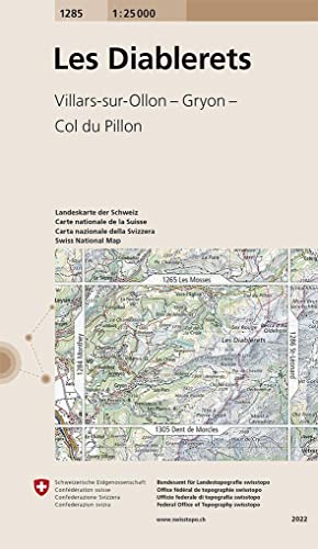 9783302012858: Les Diablerets (2022): Villars-sur-Ollon - Gryon - Col du Pillon: 1285