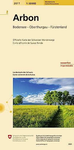 Stock image for 217T Arbon Wanderkarte: Oberthurgau - Bodensee - St. Gallen (Wanderkarten 1:50 000) for sale by medimops