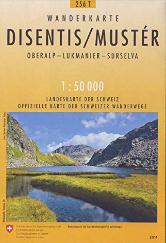 256T Disentis / Mustér Wanderkarte: Oberalp - Val Medel - Surselva - Greina: Oberalp - Lukmanier - Surselva. Offizielle Wanderkarte der SAW (Wanderkarten 1:50 000)