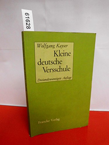 Beispielbild fr Kleine deutsche Versschule. (7130 330) zum Verkauf von medimops