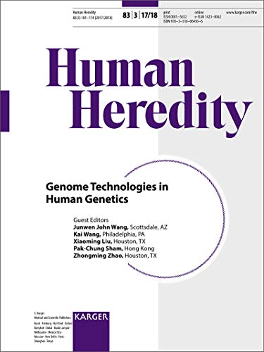 Stock image for Genome Technologies in Human Genetics (Special Topic Issue: Human Heredity 2017/2018) for sale by Books Puddle