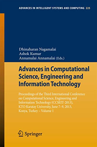 Stock image for Advances in Computational Science, Engineering and Information Technology Proceedings of the Third International Conference on Computational Science, Engineering and Information Technology (CCSEIT-2013), KTO Karatay University, June 7-9, 2013, Konya,Turkey - Volume 1 for sale by Buchpark