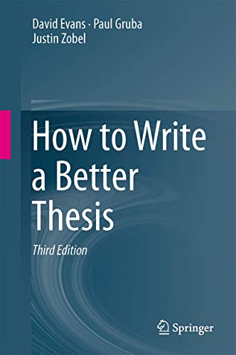 Beispielbild fr How to Write a Better Thesis zum Verkauf von Blackwell's