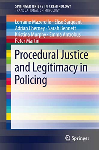 Stock image for Procedural Justice and Legitimacy in Policing for sale by Revaluation Books