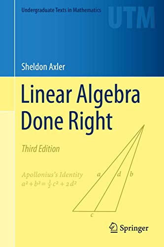 9783319110790: Linear Algebra Done Right (Undergraduate Texts in Mathematics)