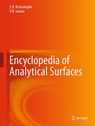 Stock image for Encyclopedia of Analytical Surfaces for sale by GF Books, Inc.