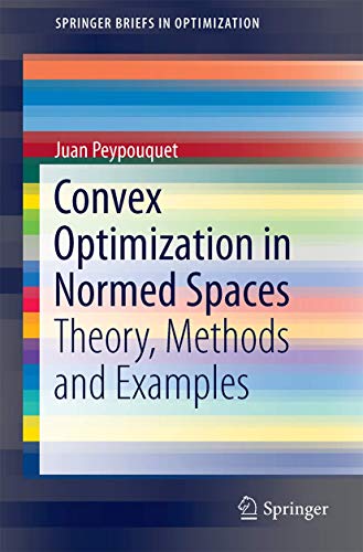 9783319137094: Convex Optimization in Normed Spaces: Theory, Methods and Examples