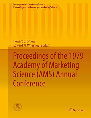 Stock image for Proceedings of the 1979 Academy of Marketing Science (AMS) Annual Conference (Developments in Marketing Science: Proceedings of the Academy of Marketing Science) for sale by Buchmarie